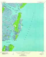 1943 Topo Map of Saint Catherines Island Georgia Quadrangle