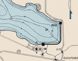 1961 Map of Guilford Lake Columbiana County Ohio