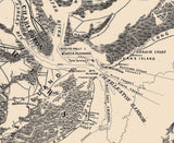 1862 Map of Charleston and Vicinity South Carolina