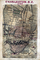 1864 Map of Charleston South Carolina