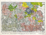 1907 Farm Line Map of Greene County Pennsylvania RARE BARNS Map