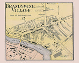 1868 Map of Brandywine Village New Castle County Delaware