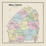 1868 Map of Mill Creek New Castle County Delaware