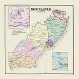 1868 Map of New Castle Hundred New Castle County Delaware