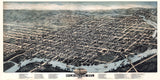 1874 Panoramic Map of Wilmington Delaware