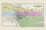 1868 Map of Wilmington New Castle County Delaware