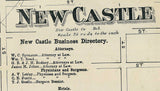 1868 Town Map of New Castle New Castle County Delaware