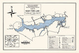 1959 Map of Rocky Fork Lake Highland County Ohio