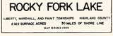 1959 Map of Rocky Fork Lake Highland County Ohio