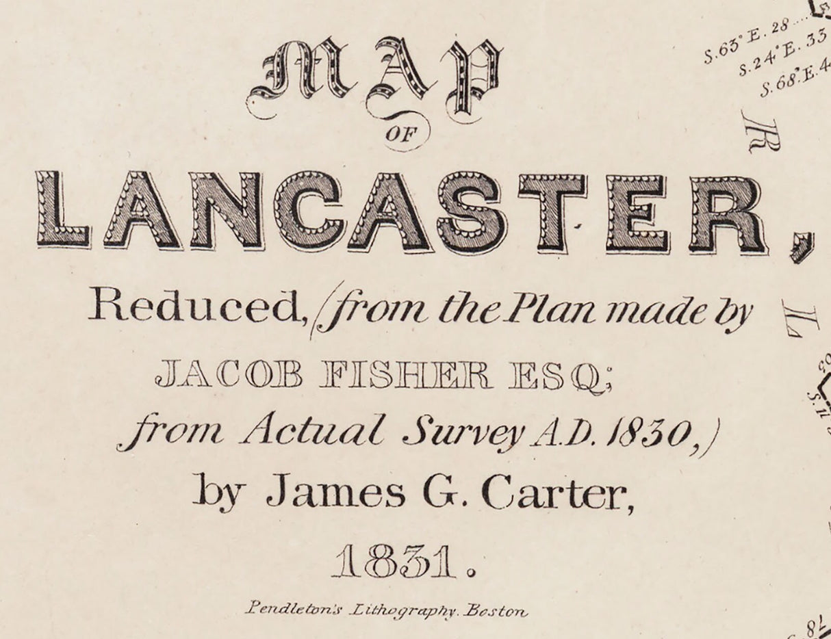 1831 Map of Lancaster Massachusetts