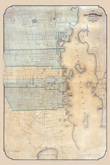 1875 Map of New Bedford Bristol County Massachusetts