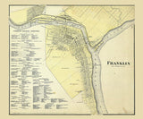 1865 Town Map of Franklin Venango County Pennsylvania