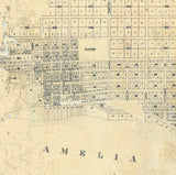 1857 Map of Fernandina Amelia Island Florida