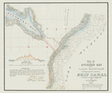 1871 Map of Sturgeon Bay and Lake Michigan Ship Canal