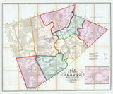 1855 Town Map of Norton Bristol County Massachusetts