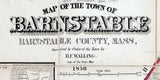 1856 Town Map of Barnstable Barnstable County Massachusetts