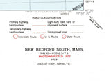 1977 Topo Map of New Bedford South Massachusetts Quadrangle