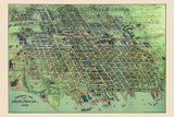 1909 Panoramic Map of Erie Pennsylvania