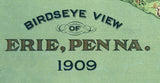 1909 Panoramic Map of Erie Pennsylvania