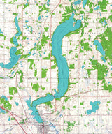 1966 Map of Sauk Lake Minnesota