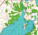 1966 Map of Sauk Lake Minnesota