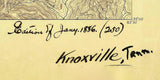 1886 Topo Map of Knoxville Tennessee Quadrangle