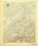 1886 Topo Map of Knoxville Tennessee Quadrangle
