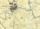 1886 Topo Map of Knoxville Tennessee Quadrangle