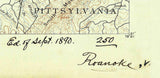 1890 Topo Map of Roanoke Virginia Quadrangle