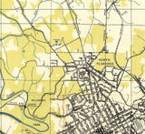 1936 Topo Map of Florence Alabama Quadrangle