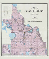 1879 Map of Orange County Florida