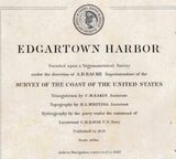 1888 Map of Edgartown Harbor Massachusetts