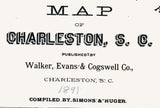 1891 Town Map of Charleston South Carolina