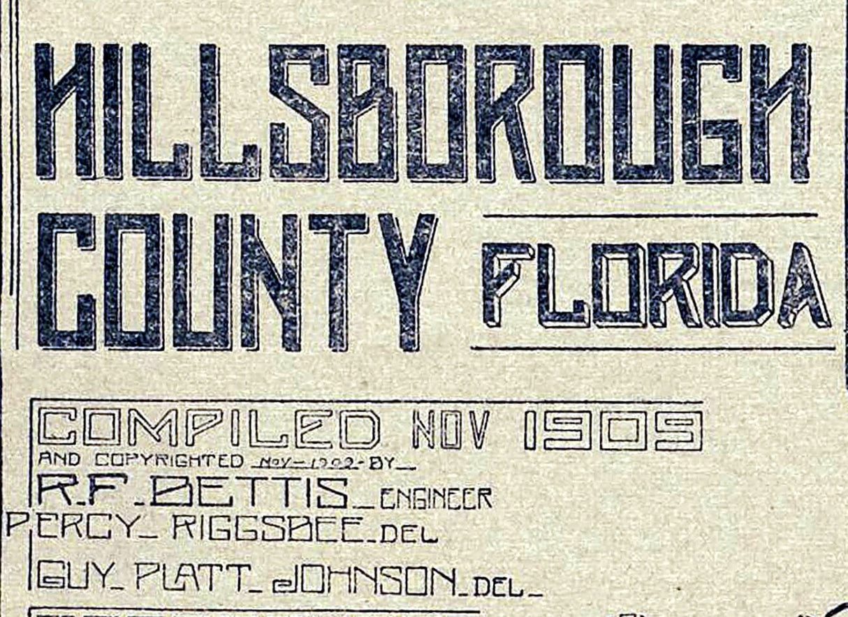 1912 Map of Hillsborough County Florida