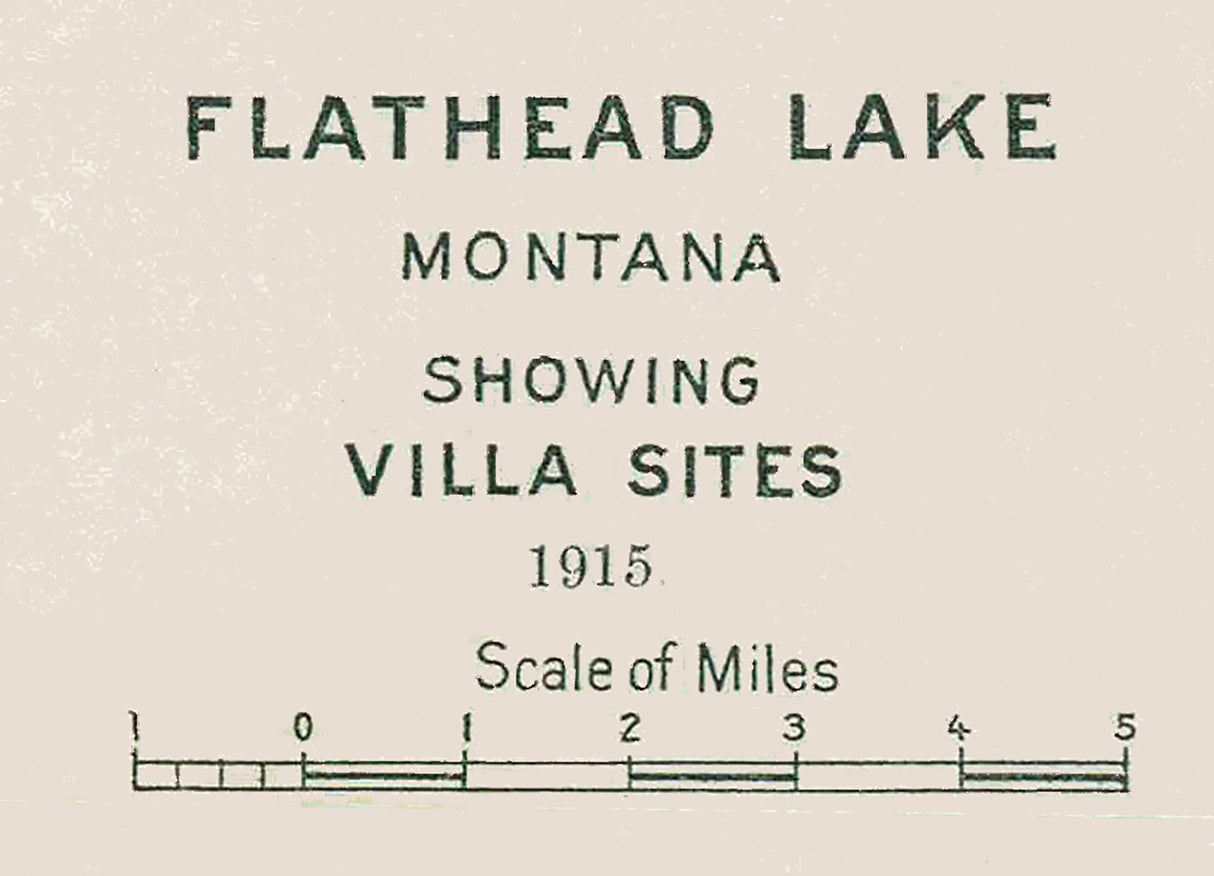 1915 Map of Flathead Lake Montana