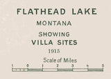 1915 Map of Flathead Lake Montana