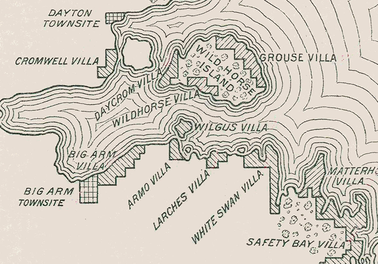 1915 Map of Flathead Lake Montana