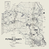 1925 Farm Line Map of Putnam County Florida