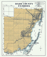 1926 Map of Dade County Florida