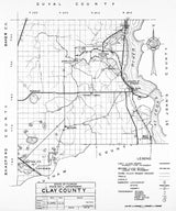 1934 Map of Clay County Florida