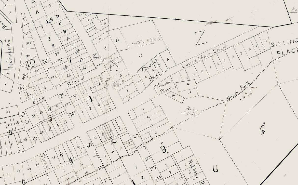 1889 Map of Lead City Lawrence County Dakota Territory