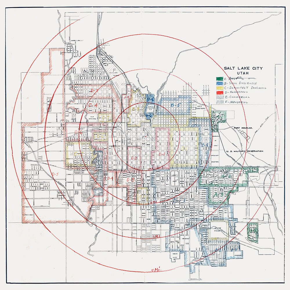 1930s Map of Salt Lake City Utah