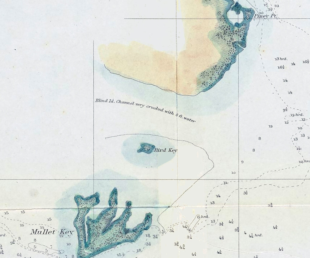 1855 Map of Tampa Bay Florida