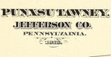 1878 Map of Punxsutawney Jefferson County Pennsylvania