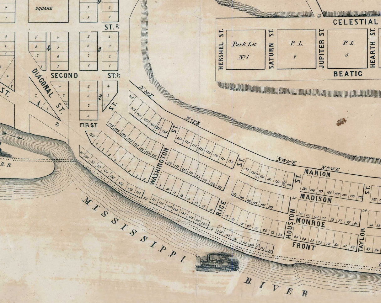 1800s Map of Brownsville Houston County Minnesota