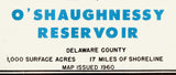 1960 Map of O Shaughnessy Reservoir Delaware County Ohio