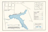 1961 Map of Zoar Lake Tuscarawas County Ohio