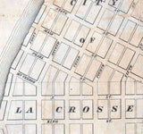 1800s Map of Island City Houston County Minnesota Territory