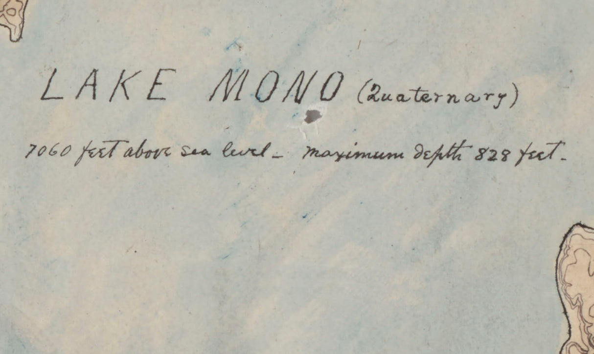 1800s Map of Lake Mono California