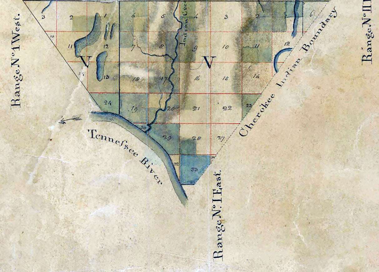 1800s Map of Madison County Mississippi Territory
